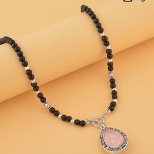 🆕️ 30 Inch Galilea Rose Quartz, Multi Gemstone Statement Necklace